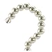 TOOGOO(R) Pack of 2 Premium Metal Elegant Clothes Hangers Covered In Pearl Beads - 15.7 Inches