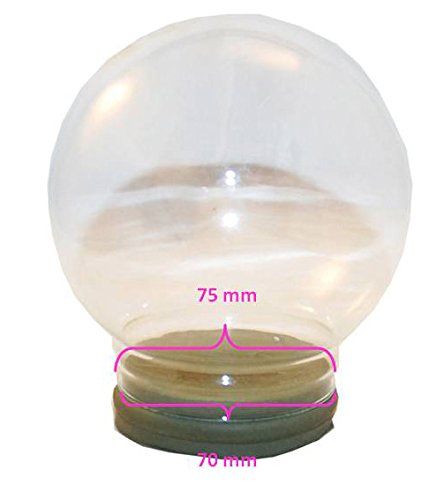 Kit Boule à Neige DIY 80 Mm - Boule En Verre Avec Socle En Porcelaine Et Neige, à Personnaliser Soi-même