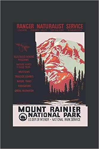 Amazon Com Notebook Mount Rainier National Park Vintage Camping