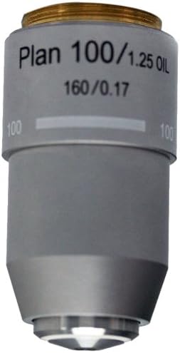 National Optical 799-160P 100XR DIN Plan Achromat Objective Lens, N.A. 1.25, For 160 Microscopes