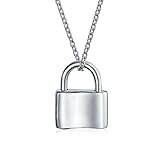 Functional Lock Pendant Sterling Silver Necklace 16 Inches
