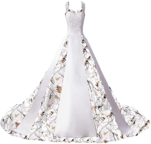 short white camo wedding dresses Short White Camo Wedding Dress Sweetheart Neckline Satin Bridal Gown with Pick-ups and Zipper Back A-Line 2016 Realtree Camouflage from Dhgate A-Line Wedding Dresses