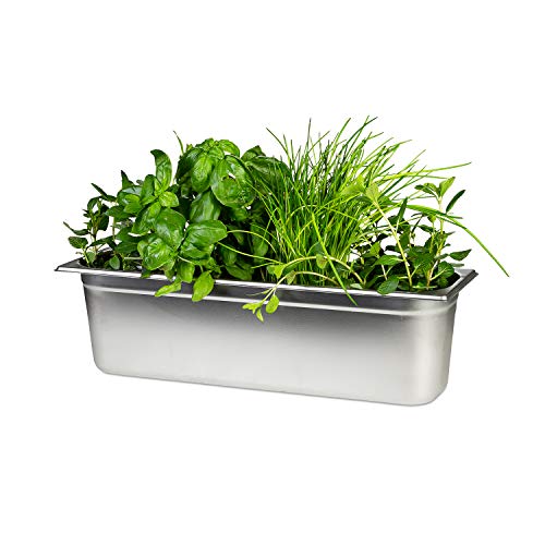 GREENHAUS Pflanzkasten Eiche 54x18x16 cm Massivholz und Handarbeit aus Deutschland Blumenkasten Kräuterbox Holz Deko – Bild 5