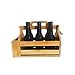 Proper Pour Bamboo Beer Carrier: /Caddy/Holder, Comes With Two Beer Flights, Holder, Mounted Bottle Opener | Unique Christmas Gift | Beer Drinker Gift | 6-Pack Tote