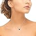 Sterling Silver Genuine or Simulated Gemstone & White Topaz Round Halo Slide Necklace