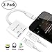 Etre Jeune Headphone Adapter & Splitter, Headphone Jack Audio & Charge Connector Splitter Calling/Charger/Music/Remote Control for iP7/7 plus/8/8 Plus/X/XS/XR/XS/MAX