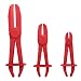 Qiilu 3pcs Line Clamps Flexible Hose Clamps Pliers,Jaw Pinch Pliers - Line Clamps for Brake Hoses, Fuel Hoses, Gas Lines, Coolant Hoses, Radiator Hoses, Most Flexible Hoses, Red primary