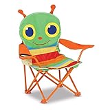 Melissa & Doug Sunny Patch Happy Giddy Child's Outdoor Chair (Easy to Open, Handy Cup Holder, Cleanable Materials, Carrying Bag, Great Gift for Girls and Boys - Best for 3, 4, and 5 Year Olds)