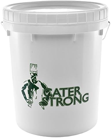 5 gal. Round White Plastic Food Storage Container, Each