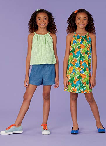 KWIK-SEW PATTERNS K0259A Kwik Girl's Shorts, Top, and Dress Sewing Patterns by Ellie Mae Designs, Sizes 7-14