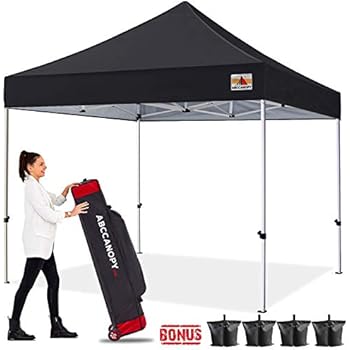 canopy abccanopy instant commercial outdoor wheeled shelter bonus tent carry pop bag sand bags