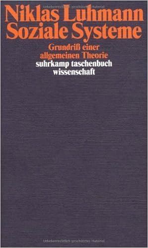 Soziale Systeme Grundriss Einer Allgemeinen Theorie Suhrkamp Taschenbuch Wissenschaft Von Luhmann Niklas 1987 Taschenbuch Amazon De Bucher