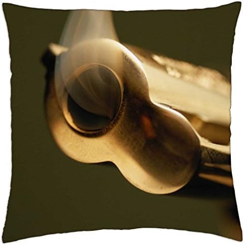 smoking gun - Throw Pillow Cover Case (16" x 16")