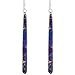 Turquoise Earrings 925 Sterling Silver & Genuine Gemstones (Choose Color) (Purple Turquoise)