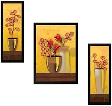 PAF Flower Framed Wall Art Paintings (12 inch x 18 inch)