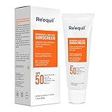 RE' EQUIL Oxybenzone and Zero-Omc Sunscreen for Oily, Sensitive and Acne-Prone Skin, SPF 50 PA+++