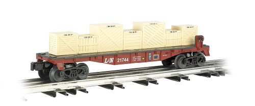 Williams by Bachmann Flat Car with Crates Louisville and Nashville - O Scale