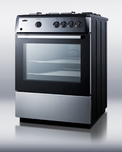 Summit PRO24G Kitchen Cooking Range, Stainless-Steel/Black