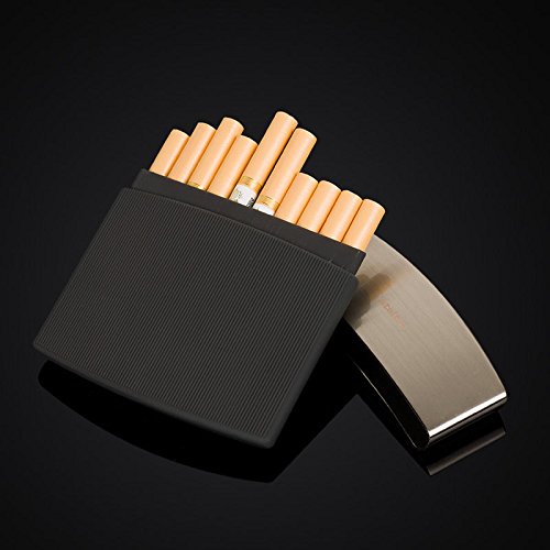 NEW Stelton Ultra-thin Stainless Steel Cigarette Case Holder Hold 10 Cigarettes