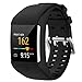 MOTONG Silicone Replacement Wrist Band Strap for Polar M600 (Silicone Black)
