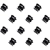 TASSE Mini Hair Clips Plastic Hair Claws Pins Clamps for Girls and Women (12 Pieces, Black)