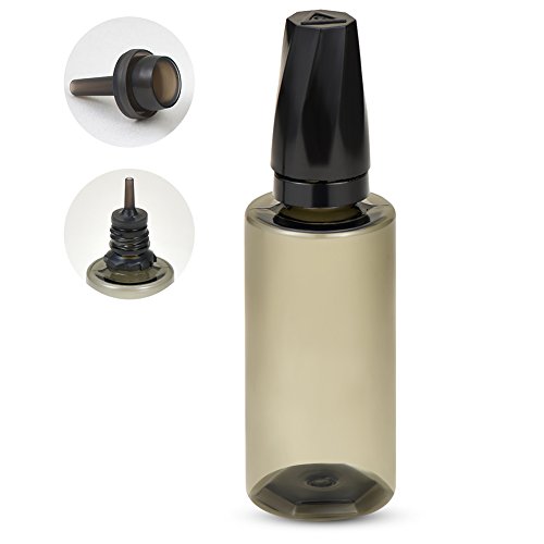 25pcs Wide Tip opening 30ML Empty Transparent Black PET liquid Dropper Bottles funnel squeezable Eye Liquid Container Pressure Rotary dropper bottles liquid dispensor (25X 30ml PET bottle)