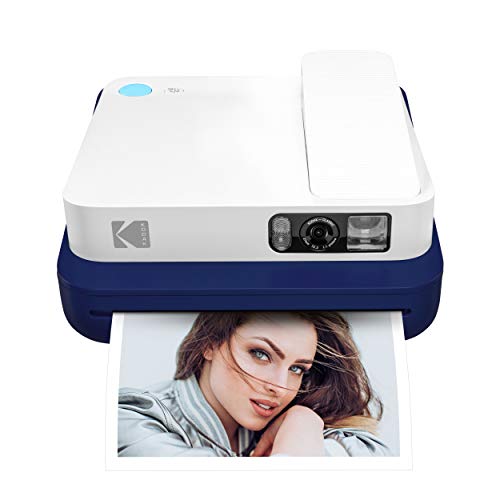 Zink KODAK Smile Classic Digital Instant Camera for 3.5 x 4.25 Zink Photo Paper - Bluetooth, 16MP Pictures (Blue)