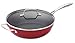 Cuisinart CastLite Non-Stick Cast Iron Chef's Pan with Helper and Cover, 4.5-Quart, Red