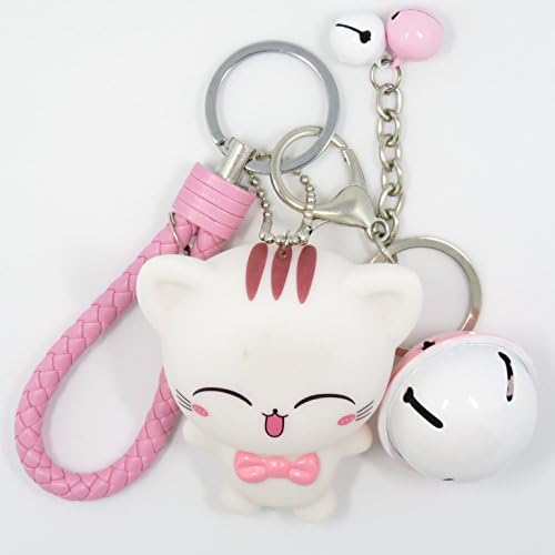Bat King Cute 3D Cartoon Plutus Cat Key Chain Key Ring,Handbags Accessory,Portable Strip with Bell