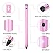 Active Stylus Pen，Wuudy Adjustable Fine Point Stylus Providing Accurate/High Sensitive Writing and Drawing Experience for iPad/iPhone/Android and Other Touchscreen Devices.(Pink)