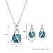 JUST N1 Woman Fashion Water Droplets Crystal Short Paragraph Clavicle Necklace Earrings Set Christmas gift