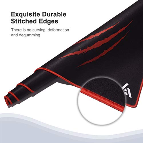 VicTsing [30 Larger] Extended Gaming Mouse Pad with Stitched Edges