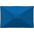 BenefitUSA Top Cover Replacement Umbrella Canopy for 10ft x 6.5 ft 6 ribs Patio Umbrella Outdoor Market (Canopy Only) (Blue124)