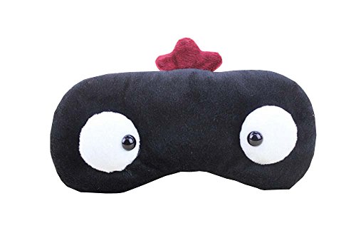 dolly2u Creative Cartoon Eye Mask Funny Soft Eyeshade Ice Compress Eye Mask Black