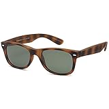 GAMMA RAY UV400 52mm Adult Classic Style Sunglasses – Olive Lens on Tortoise Frame