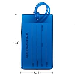 8 Packs Colorful Flexible Travel Luggage Tags for