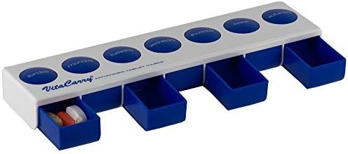 VitaCarry Push Button Pill Organizer with Safety Lock (7 Day) by VitaCarry