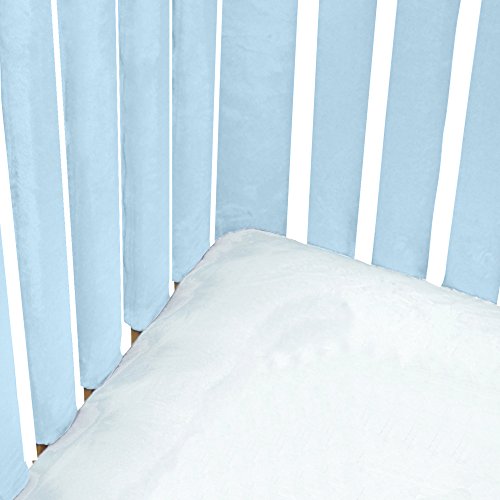 Pure Safety Vertical Crib Liners in Luxurious Blue Minky 24 Pack