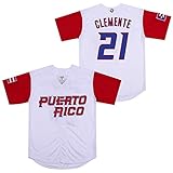 Roberto Clemente #21 Puerto Rico World Classic Baseball Jersey Men