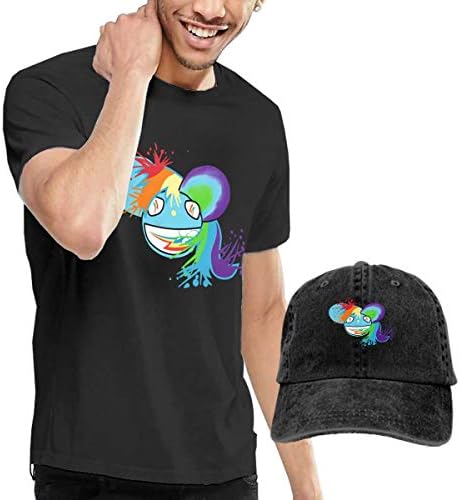GabrielR Men's Deadmau5 My Little Pony Tshirts Washed Denim Baseball Dad Hat Black