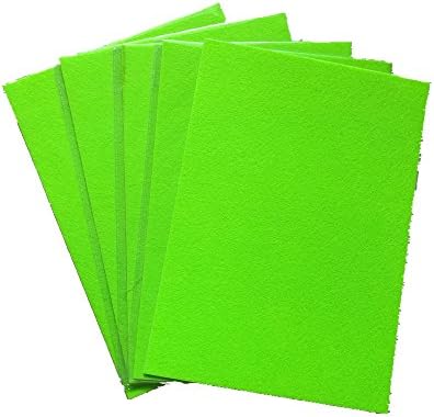 Ranavy Self Adhesive Felt Sheet Pack Size A4 11.6"8.26" (Green 5 pcs)