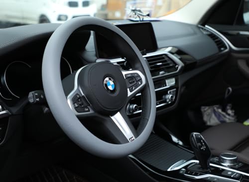 Photo 1 of JYSDYL Silicone Auto Car Steering Wheel Cover Universal (Light Gray)