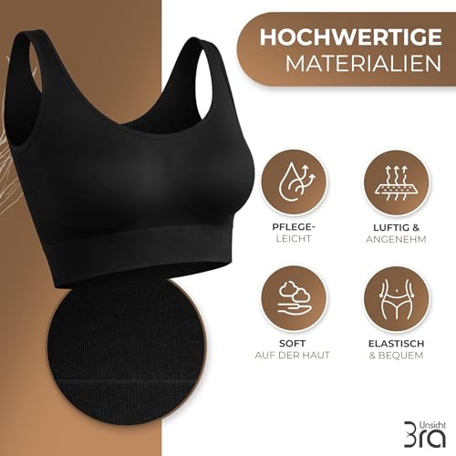 UnsichtBra Bustier, Women's Bra without Underwire, Feel-Good Bustier Top, Non-Wired Soft Bra, Sleep, Nursing, Sports Bralette in Many Colours