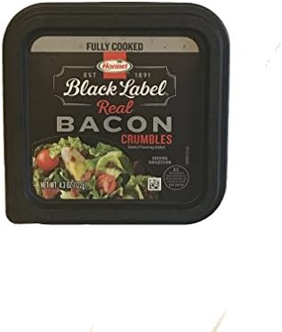 Hormel Black Label Real Bacon Crumbles! Delicious &amp; Fully Cooked! 40% Less Fat Than Pan-Fried Bacon! Sprinkle On Eggs, Pancakes, Potatoes, Salads, Soups!