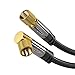 KabelDirekt – SAT Cable, Coaxial – Internet, Satellite Cable – TV/Aerial/Coax Cord, F-Connector – Designed in Germany – 90° Angled/Straight – 20ft (Radio, DVB-C/DVB-S2 – Black)