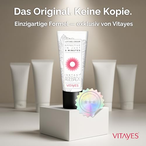 Vitayes, Instant Ageback, Lifting Cream (15ml) - Smooth Skin in Just 5 Minutes An innovative solution from Germany against wrinkles, saggy skin and tear bags.