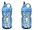 Nalgene Grip-N-Gulp Water Bottle - Blue Seahorse - 12-Ounce - 2 Count