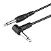Insten TOTHGUTR10F1 1/4-Inch Straight to Right Angle Guitar Patch Cable M/M 10-Feet, Black