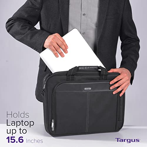Targus Classic Slim Laptop Bag - Ergonomic Briefcase and Messenger Bag - Spacious Foam Padded for Laptops and Under