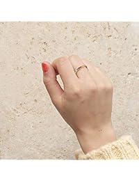 Ross-Simons - Anillo apilable con piedra preciosa en oro de 18 quilates sobre plata de ley